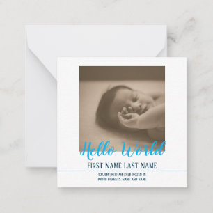 Hello World - faire-part de naissance avec photo