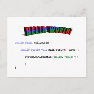 Hello World Geek grüßen Java Postkarte