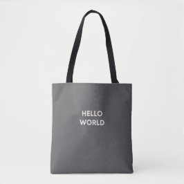 "Hello World" Tote Bag - Fun Coding & Programming Tasche