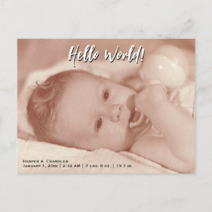 Hello World Your Text and Baby Modèle photo
