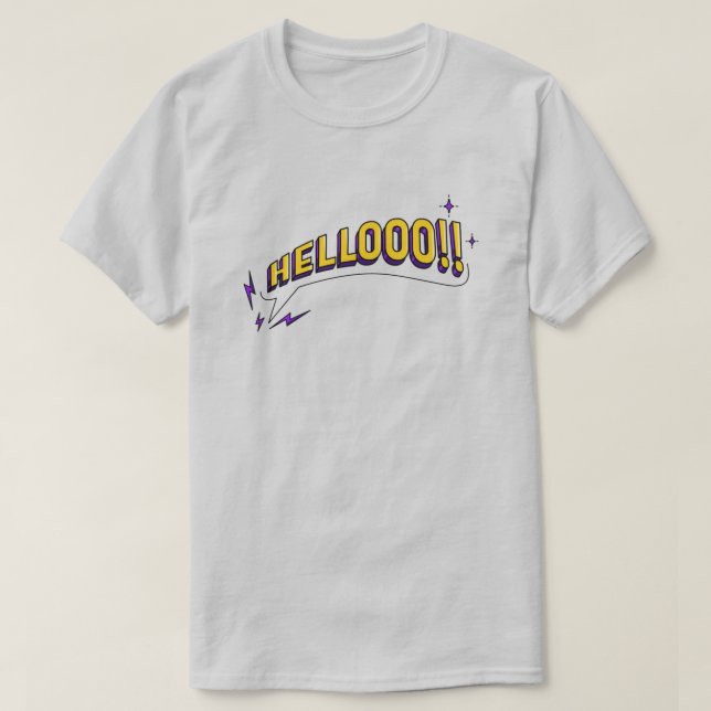 HELLOOO ! ! T-shirt - gris (Design devant)