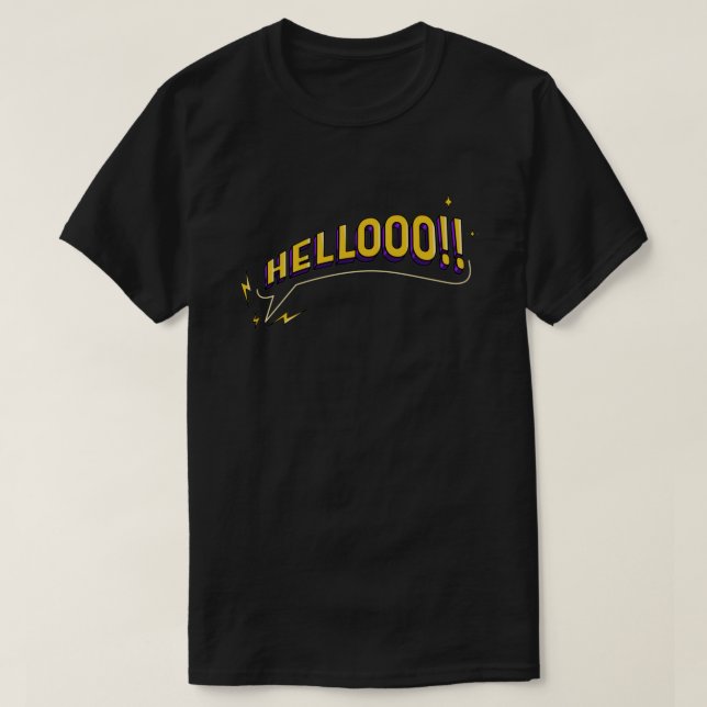 HELLOOO ! ! T-shirt noir (Design devant)