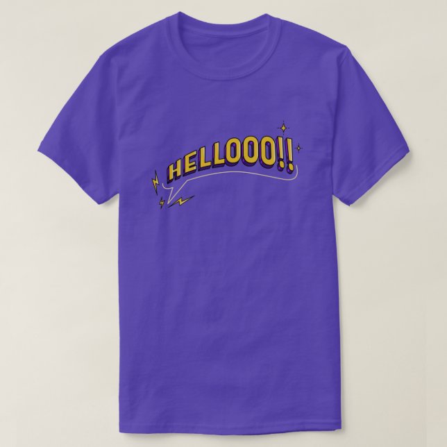 HELLOOO ! ! T-shirt - violet (Design devant)