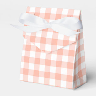 Hellorange Gingham-Karo-Partygeschenkbox Geschenkschachtel