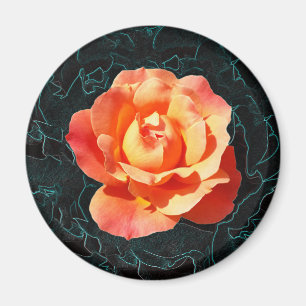 Hellorange Rose Magnet