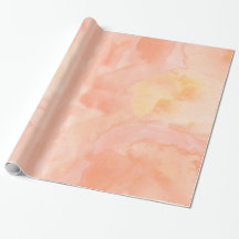 Hellorangees Pfirsich-Aquarell