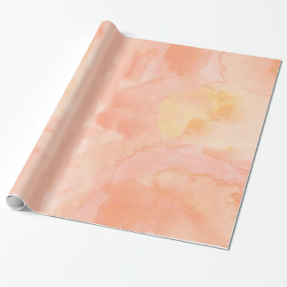 Hellorangees Pfirsich-Aquarell Geschenkpapier
