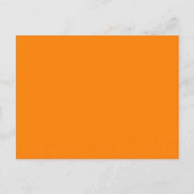 Hellorangefarbene, benutzerdefinierte Hintergrundv Postkarte (Vorderseite)