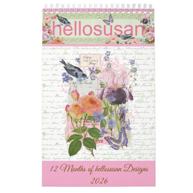 Hellosusan Designs 12 Monate Kalender 2026 (Titelbild)