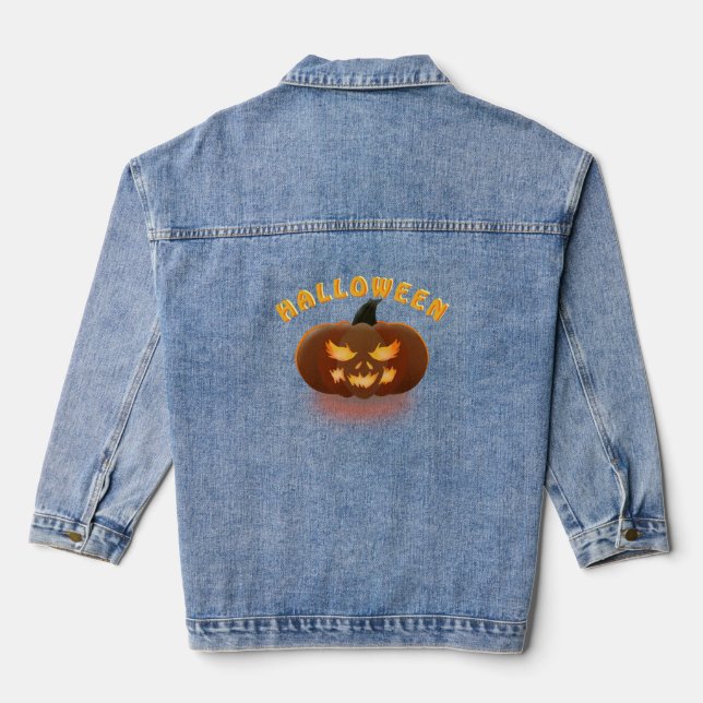 Helloween Pumpkin Jeansjacke (Rückseite)