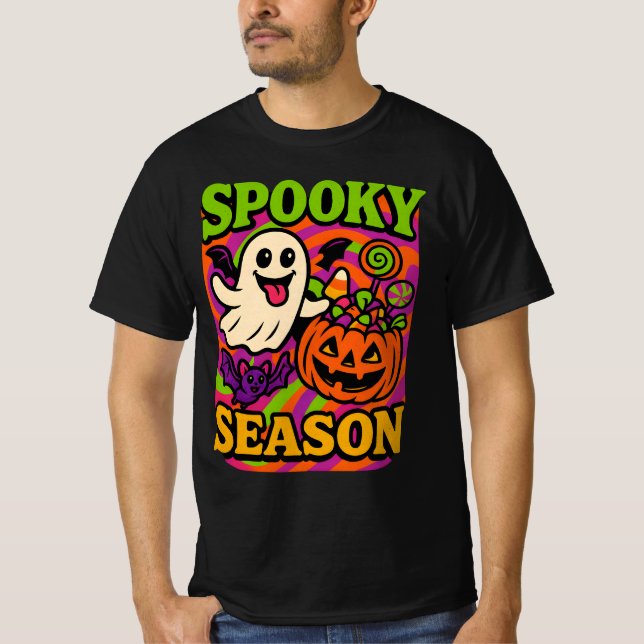 Helloween Spooky Season Retro Kleidung Unisex T-Shirt (Vorderseite)