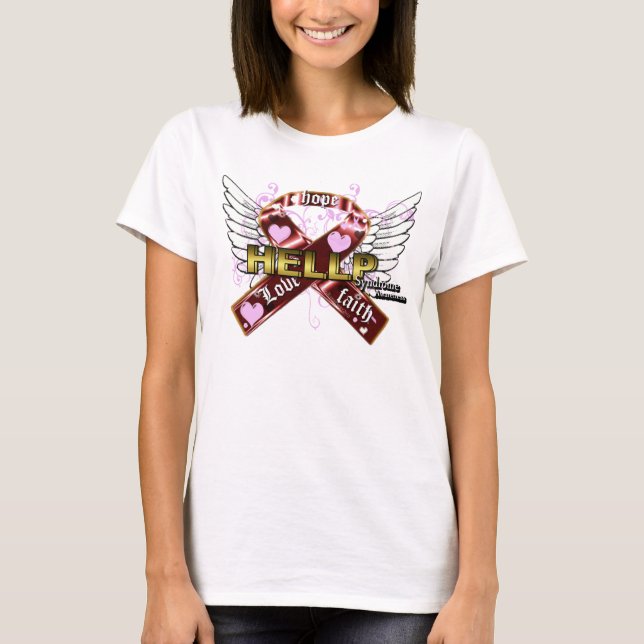 HELLP Syndrom-Bewusstseins-Band-Shirt T-Shirt (Vorderseite)