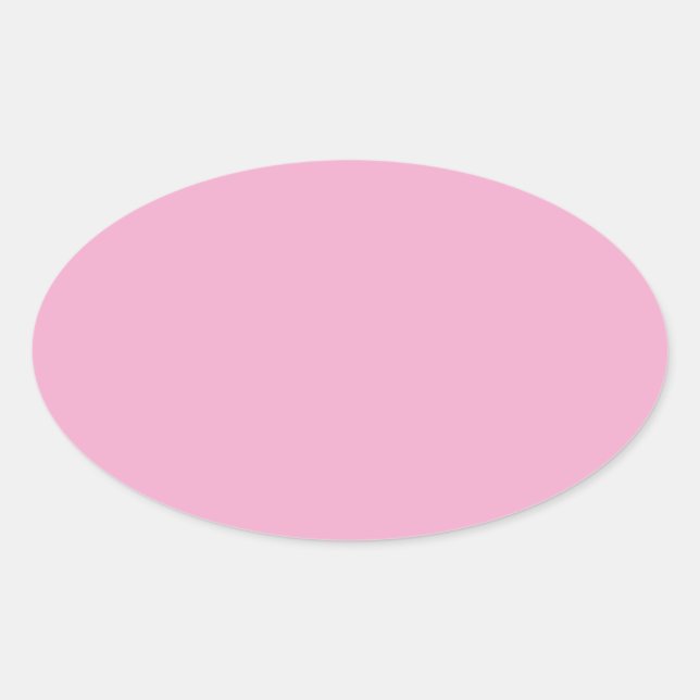 Hellpastellrosa Ovale Aufkleber (Vorderseite)