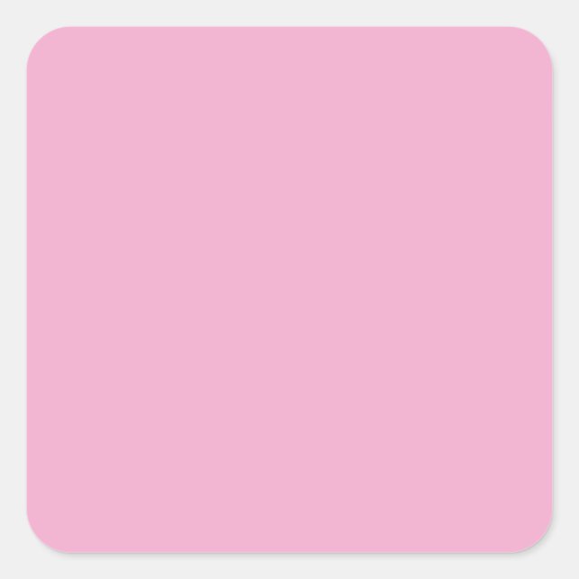 Hellpastellrosa-Quadrat-Aufkleber Quadratischer Aufkleber (Vorderseite)