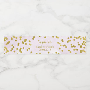 Hellpurpurne Aquarell-Goldconfetti-Babyparty