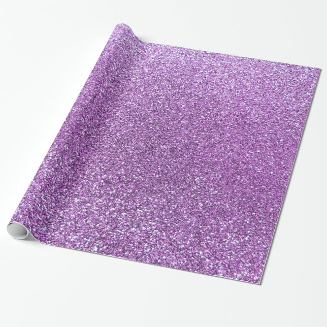 Hellpurpurner Glitter Geschenkpapier (Ungerollt)