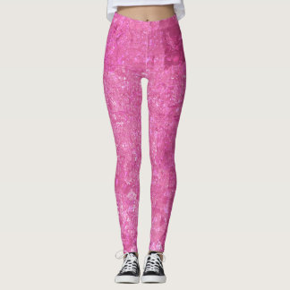 Hellrosa Abstraktes Mosaikglanz Leggings