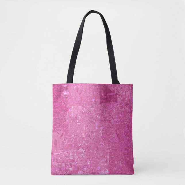 Hellrosa Abstraktes Mosaikglanz Tasche (Vorderseite)