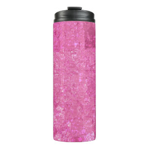 Hellrosa Abstraktes Mosaikglanz Thermosbecher