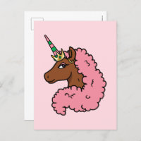 Hellrosa Afro Unicorn