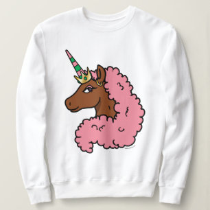 Hellrosa Afro Unicorn Sweatshirt