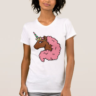 Hellrosa Afro Unicorn T-Shirt