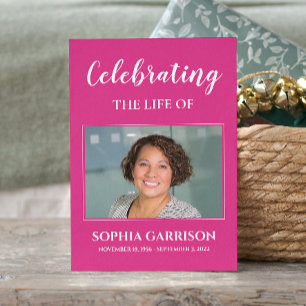 Hellrosa Beerenkarte mit Foto Begleitkarte