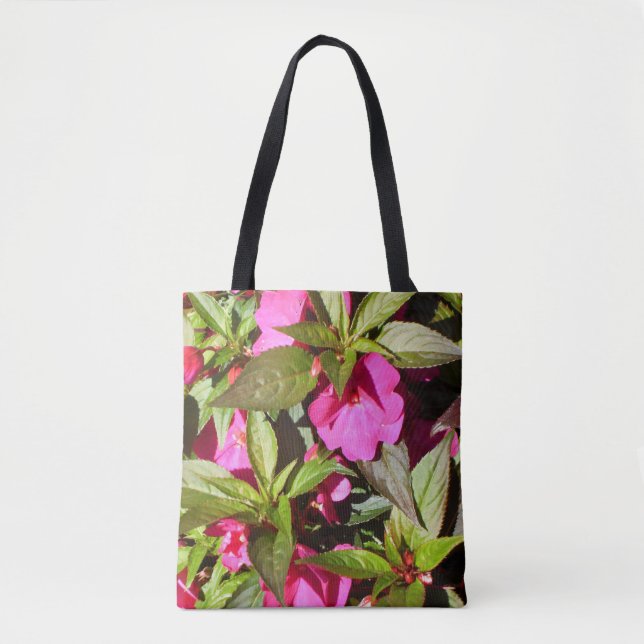 Hellrosa belebte Lizzie-Blume Tasche (Vorderseite)