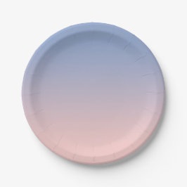 Hellrosa bis blaue Ombre Paper-Teller Pappteller