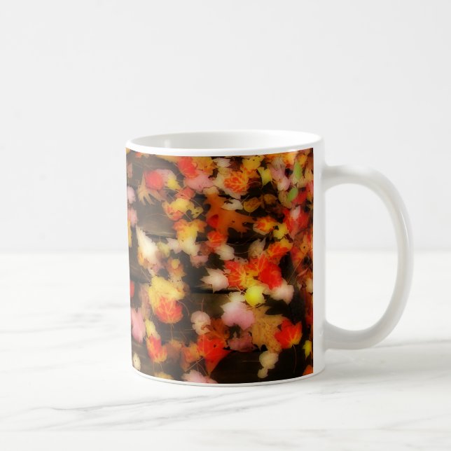 Hellrosa Blätter Kaffeetasse (Rechts)