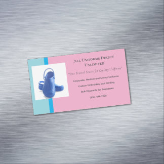 Hellrosa blaue medizinische Uniform-Krankenschwest Magnetische Visitenkarte