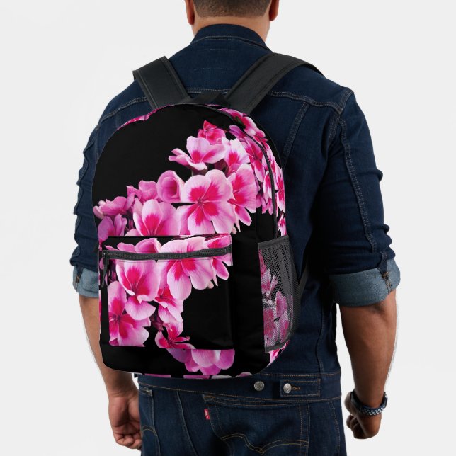 Hellrosa Blume Bedruckter Rucksack (Insitu (Modell))