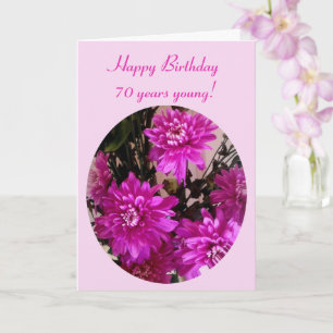 Hellrosa Blume Blumenalter Geburtstag Karte