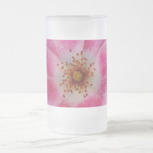 hellrosa Blume Mattglas Bierglas