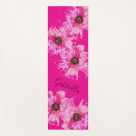 Hellrosa Blume mit Namen Yogamatte