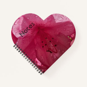 Hellrosa Blume mit Text Notizbuch