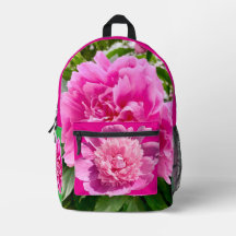 Hellrosa Blume Rucksack.