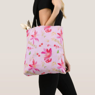 Hellrosa Blume Tasche