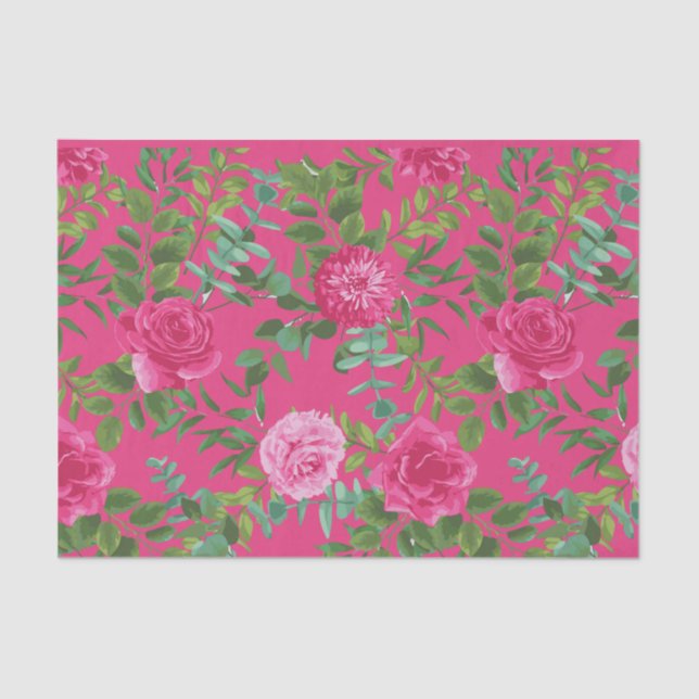 Hellrosa Blumenzehen Seidenpapier (Vorderseite)