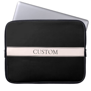 Hellrosa Blush-Streifen & Eleganter editierbarer T Laptopschutzhülle