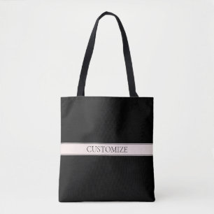 Hellrosa Blush-Streifen & Eleganter editierbarer T Tasche