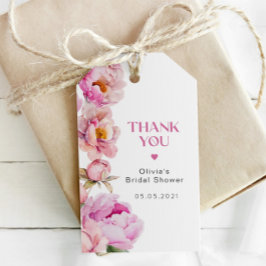 Hellrosa Brautparty danke Geschenkanhänger