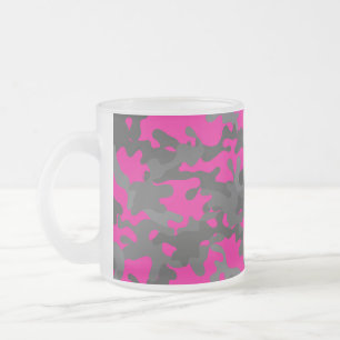 Hellrosa Camouflage Mattiert Glass Tasse