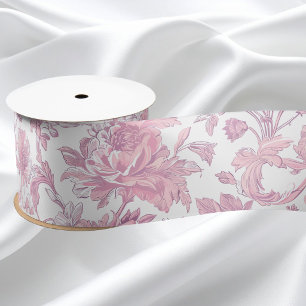 Hellrosa Chinoiserie-Decoupage Satinband