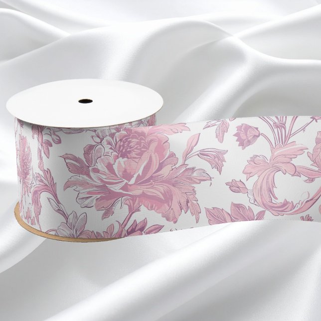 Hellrosa Chinoiserie Dekoupage Satinband (Von Creator hochgeladen)