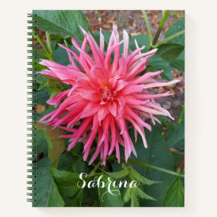 Hellrosa Dahlia Blume. Notizbuch