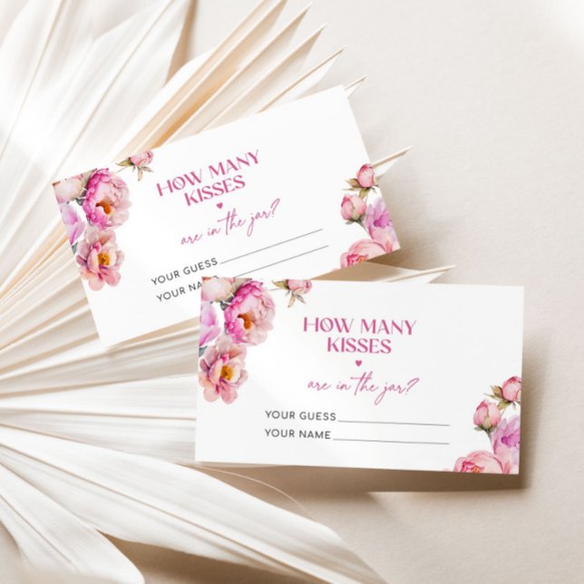 Hellrosa erraten, wie viele Küsse Bridgame Begleitkarte (Von Creator hochgeladen)