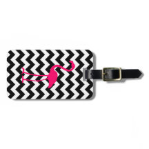 Hellrosa Flamingo Black und White Zigzag
