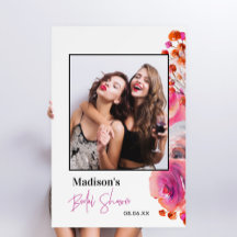Hellrosa Floral Selfie Frame Foto Prop