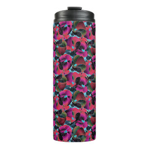 Hellrosa floral thermosbecher